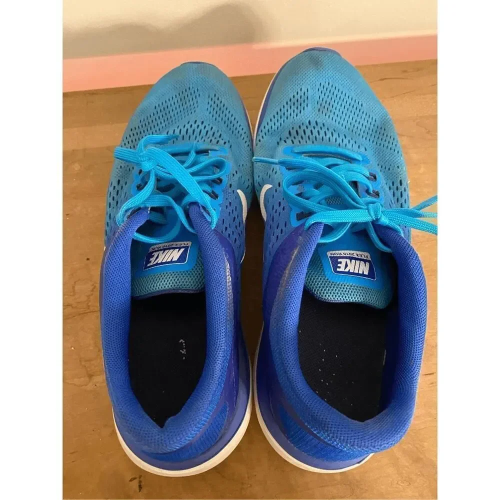 Nike size 9 flex run blue womens sneakers shoes